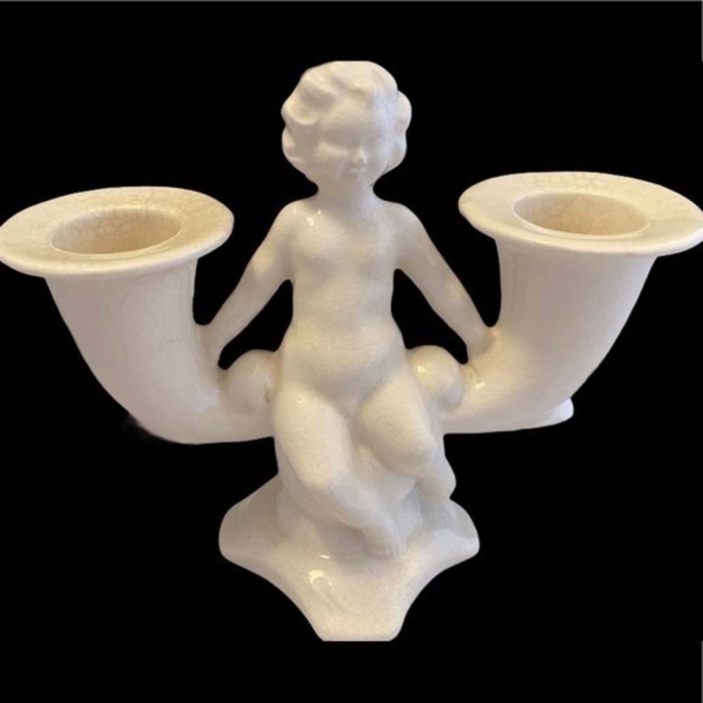 Antique Cherub White plain ceramic